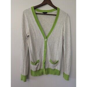 THEORY Cotton Cashmere Blend Cardigan Sweater Button V-neck Lightweight Medium